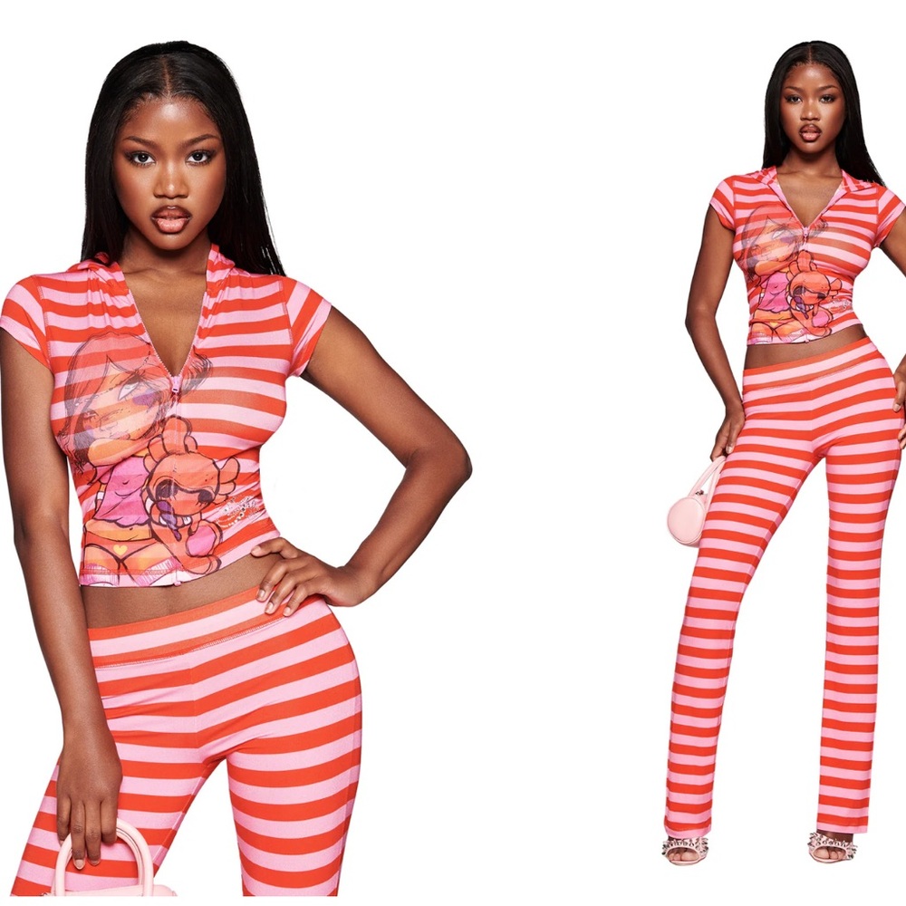 I.AM.GIA -  I.AM.GIA x Fafi Blare Fafinettes graphic cap sleeve zip up hoodie